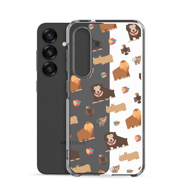 Asian Jungle Animals Samsung Clear Case