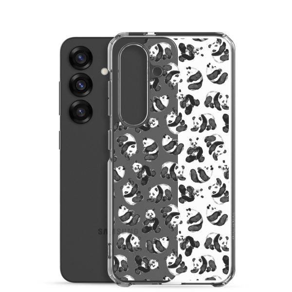 Watercolor Panda Bears Samsung Clear Case