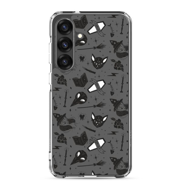 Black and White Halloween Samsung Clear Case