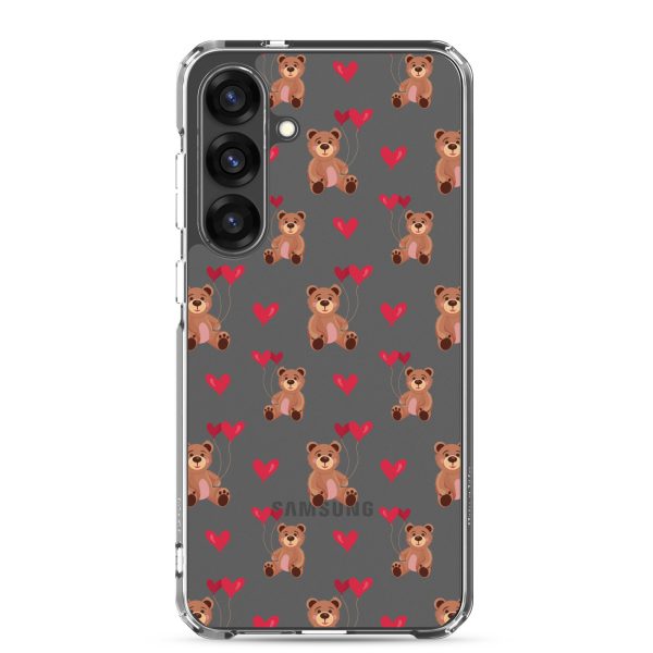 Cute Teddy Bear Samsung Clear Case