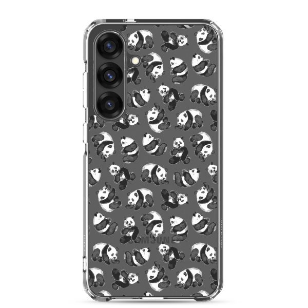 Watercolor Panda Bears Samsung Clear Case