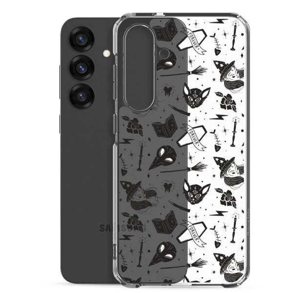 Black and White Halloween Samsung Clear Case