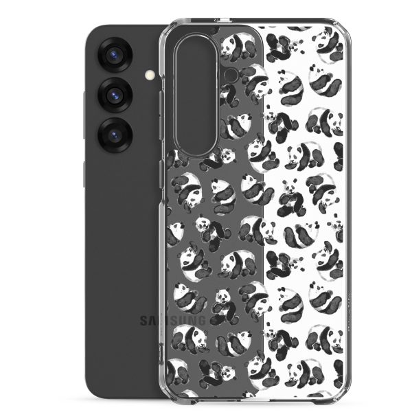 Watercolor Panda Bears Samsung Clear Case