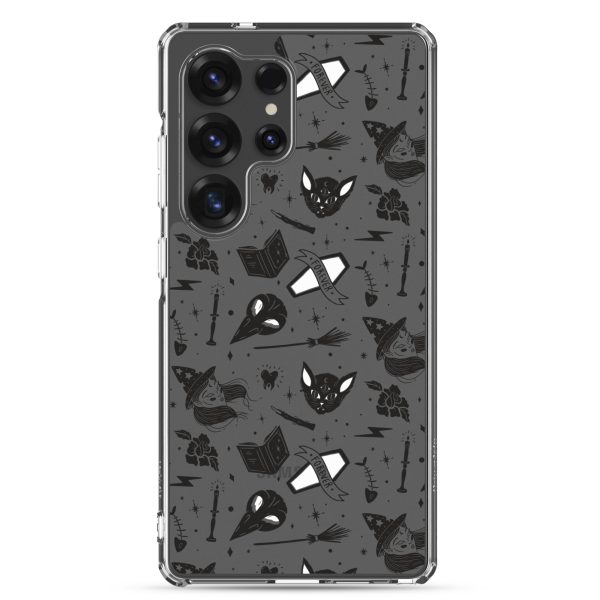 Black and White Halloween Samsung Clear Case