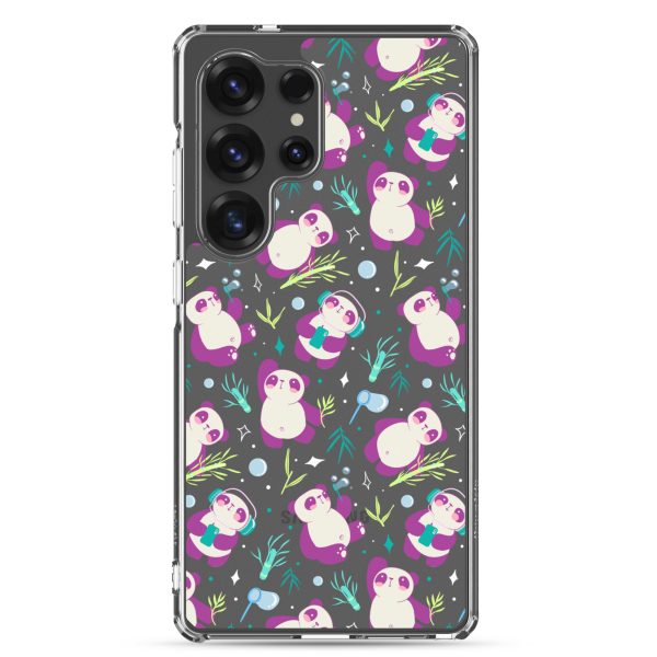 Cute Panda Bamboo Samsung Clear Case