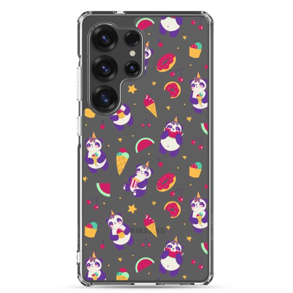 Cute Panda Sweets Samsung Clear Case