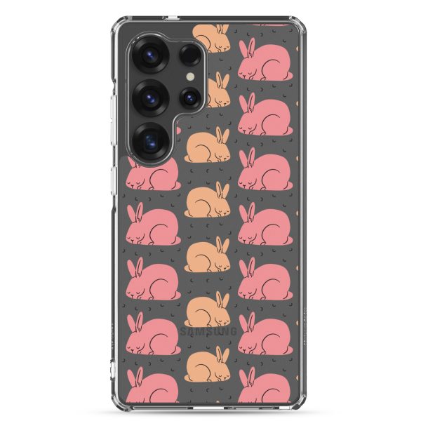 Pink Bunnies Samsung Clear Case