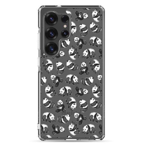 Watercolor Panda Bears Samsung Clear Case