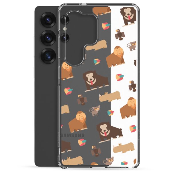 Asian Jungle Animals Samsung Clear Case