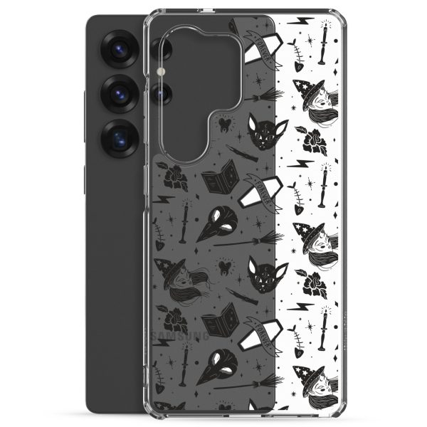Black and White Halloween Samsung Clear Case