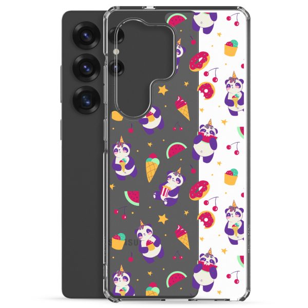 Cute Panda Sweets Samsung Clear Case