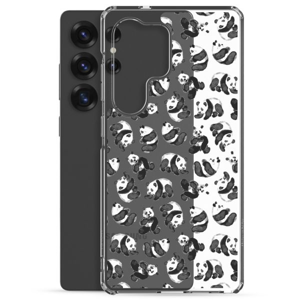 Watercolor Panda Bears Samsung Clear Case