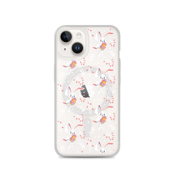 Cute Easter Rabbit iPhone MagSafe Clear Case