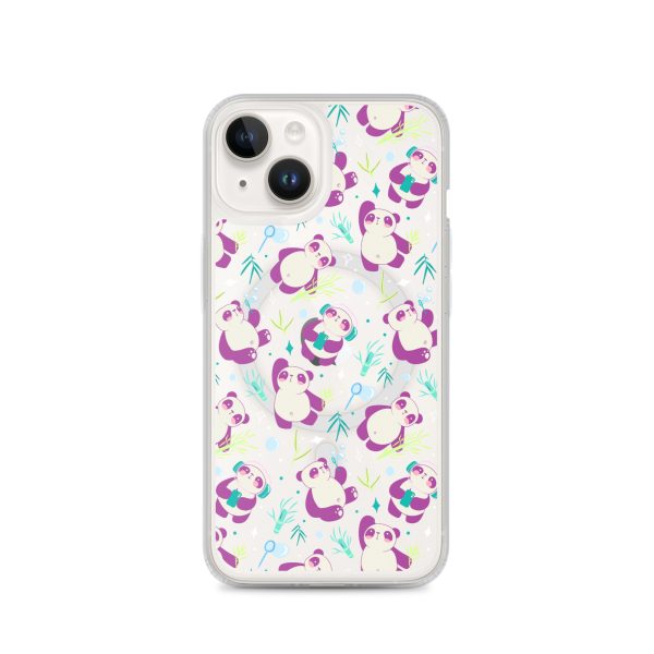 Cute Panda Bamboo iPhone MagSafe Clear Case