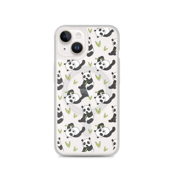 Cute Panda Bear iPhone MagSafe Clear Case