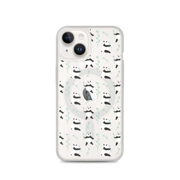Cute Panda iPhone MagSafe Clear Case
