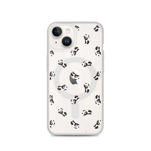 Cute Pandas iPhone MagSafe Clear Case