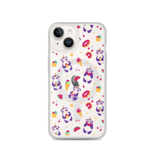 Cute Panda Sweets iPhone MagSafe Clear Case