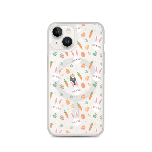 magsafe-clear-case-for-iphone-iphone-14-front-6a53c177b9188.jpg Easter Bunnies iPhone MagSafe Clear Case