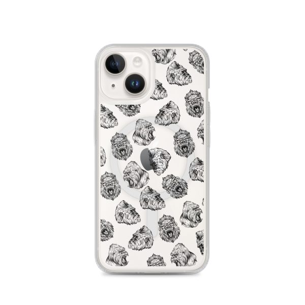 Illustrated Gorilla Seamless iPhone MagSafe Clear Case