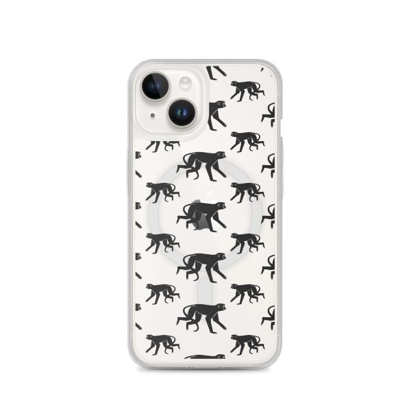 magsafe-clear-case-for-iphone-iphone-14-front-6a53cc8d2a0bb.jpg Monkey Silhouette iPhone MagSafe Clear Case