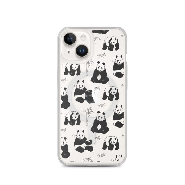 magsafe-clear-case-for-iphone-iphone-14-front-6a53cdc29e0c0.jpg Panda Bears Bamboo iPhone MagSafe Clear Case