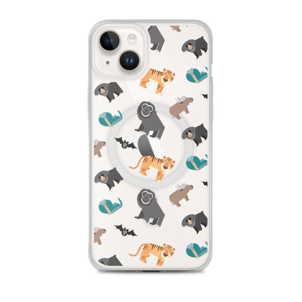 Asian Jungle Animals iPhone MagSafe Clear Case