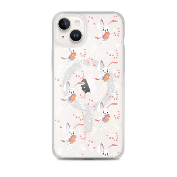 Cute Easter Rabbit iPhone MagSafe Clear Case
