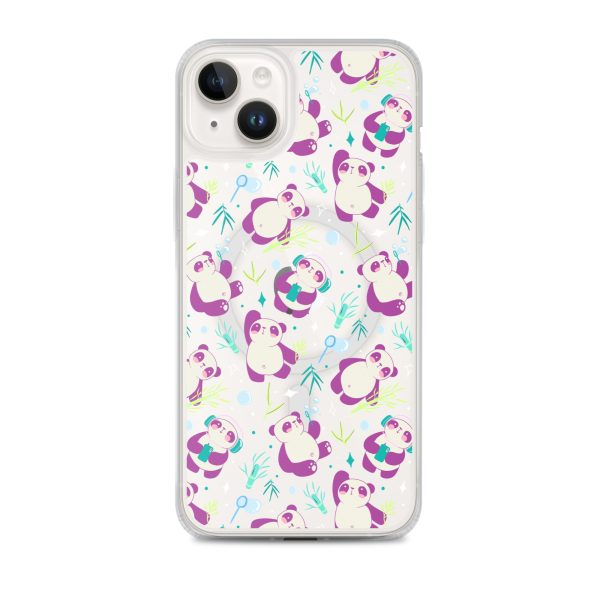Cute Panda Bamboo iPhone MagSafe Clear Case