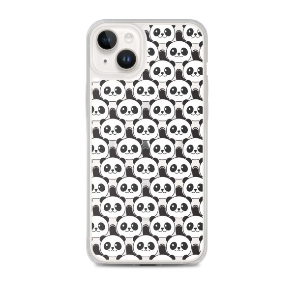 Cute Panda Bears iPhone MagSafe Clear Case