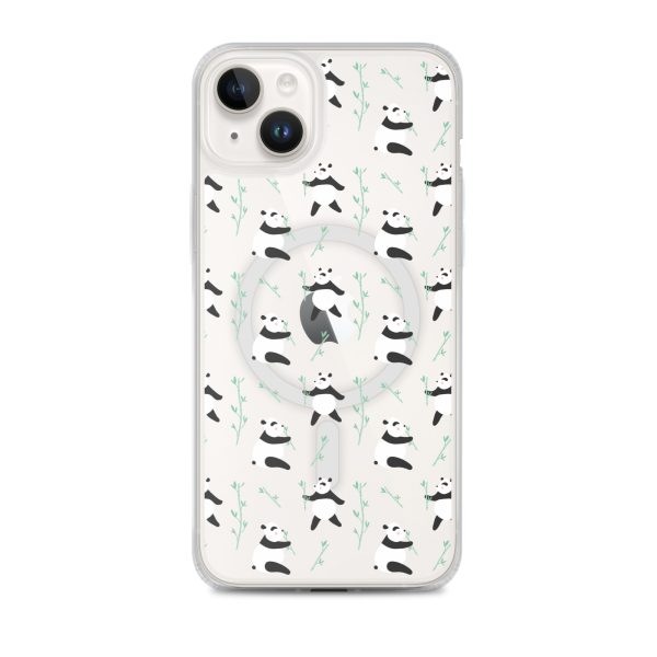 Cute Panda iPhone MagSafe Clear Case