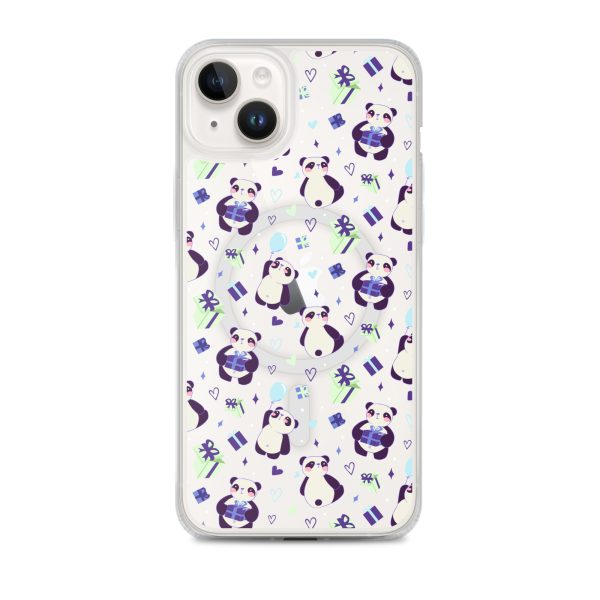 Cute Panda Presents iPhone MagSafe Clear Case