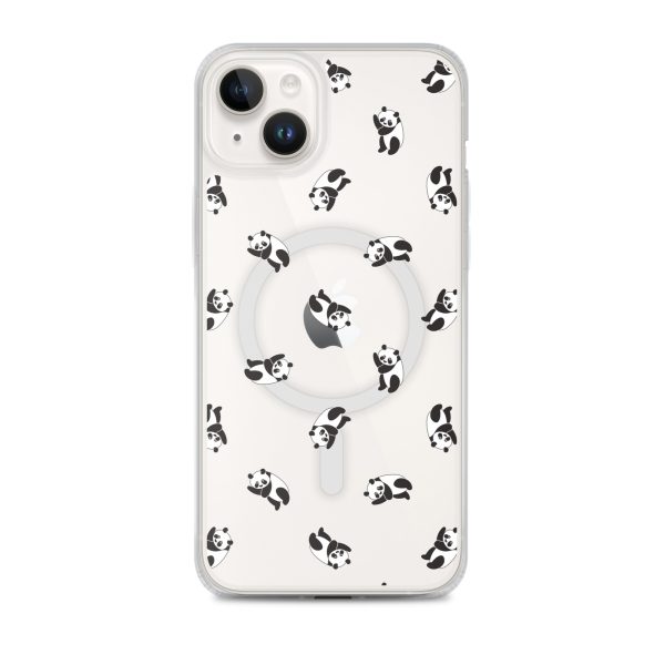 Cute Pandas iPhone MagSafe Clear Case