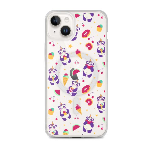 Cute Panda Sweets iPhone MagSafe Clear Case
