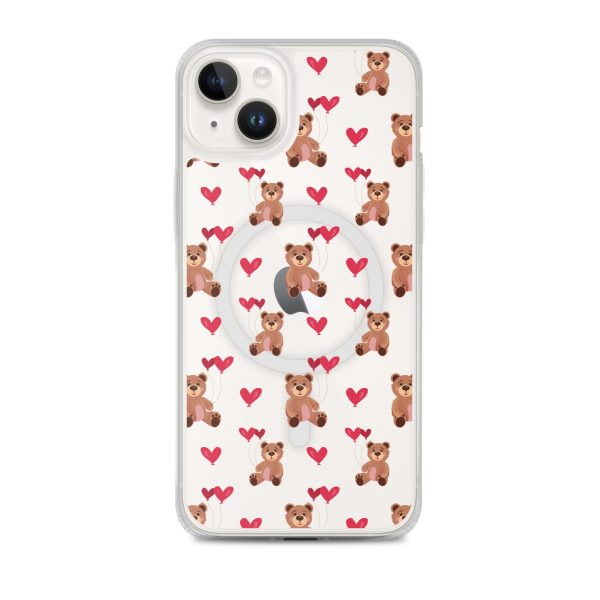 Cute Teddy Bear iPhone MagSafe Clear Case