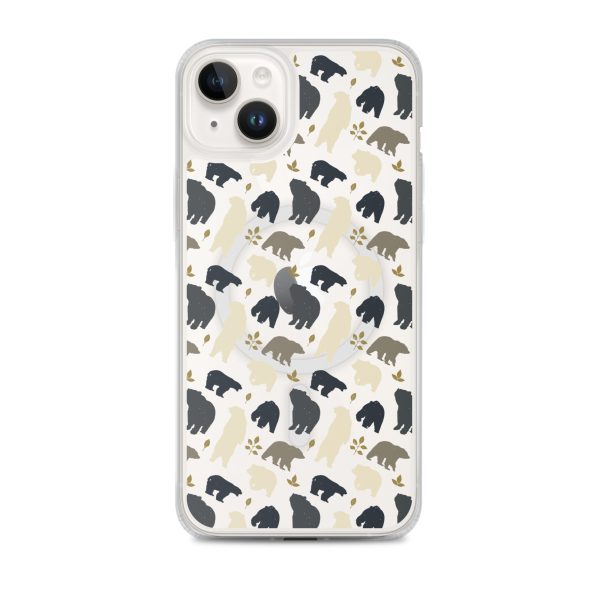 Forest Bear Silhouette iPhone MagSafe Clear Case
