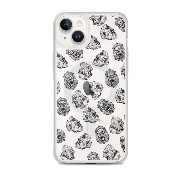 Illustrated Gorilla Seamless iPhone MagSafe Clear Case