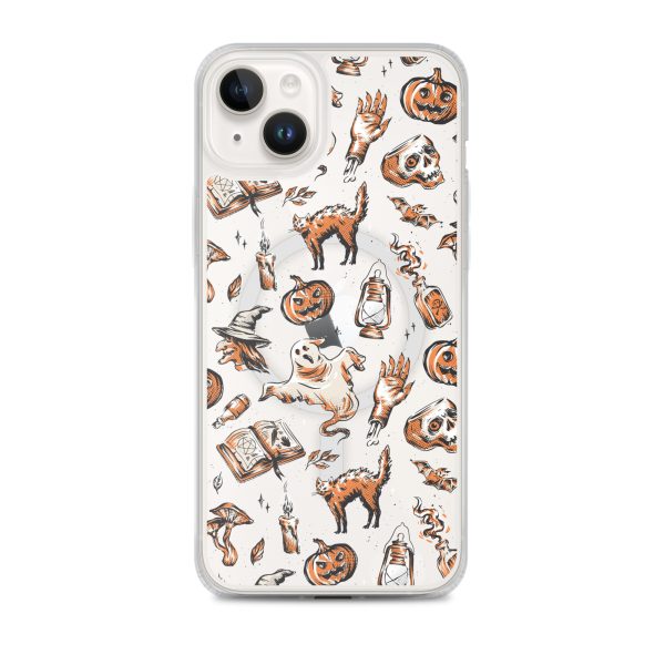 Vintage Halloween iPhone MagSafe Clear Case