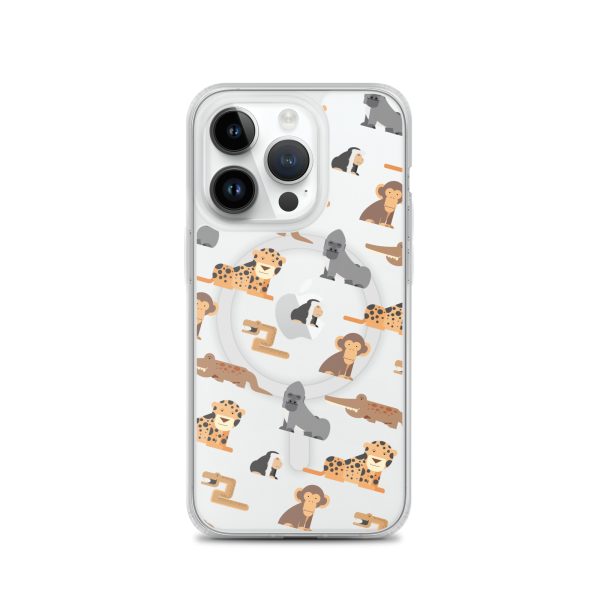 African Jungle Animals iPhone Magsafe Clear Case