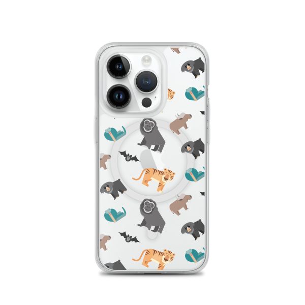 Asian Jungle Animals iPhone MagSafe Clear Case