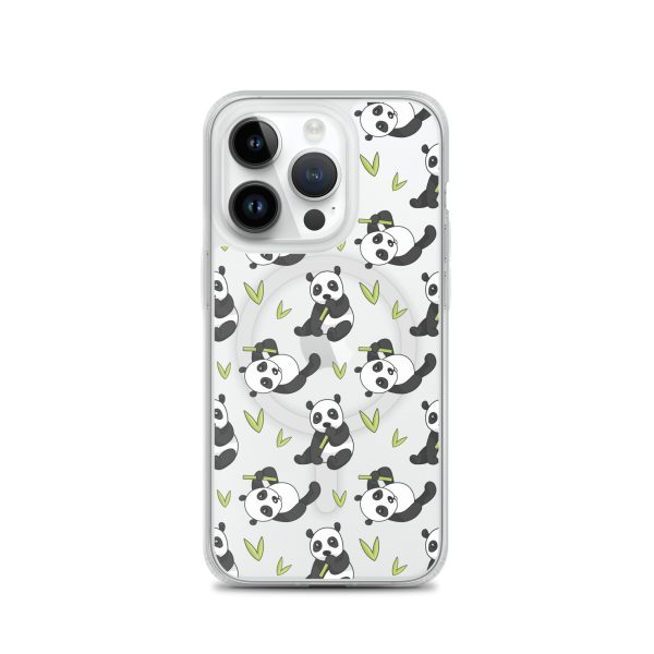 Cute Panda Bear iPhone MagSafe Clear Case
