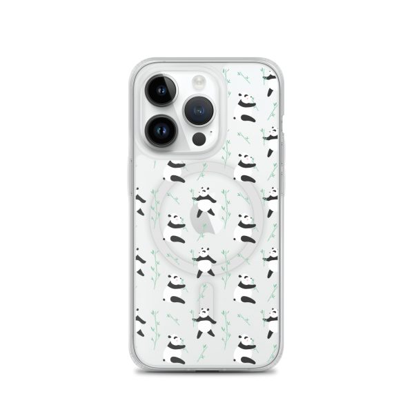 Cute Panda iPhone MagSafe Clear Case
