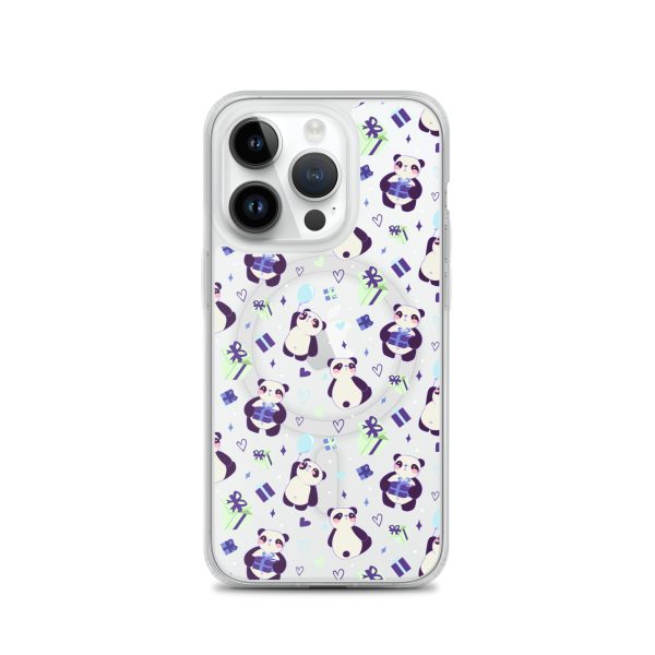 Cute Panda Presents iPhone MagSafe Clear Case