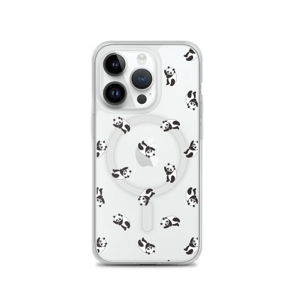 Cute Pandas iPhone MagSafe Clear Case