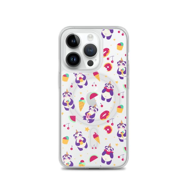 Cute Panda Sweets iPhone MagSafe Clear Case