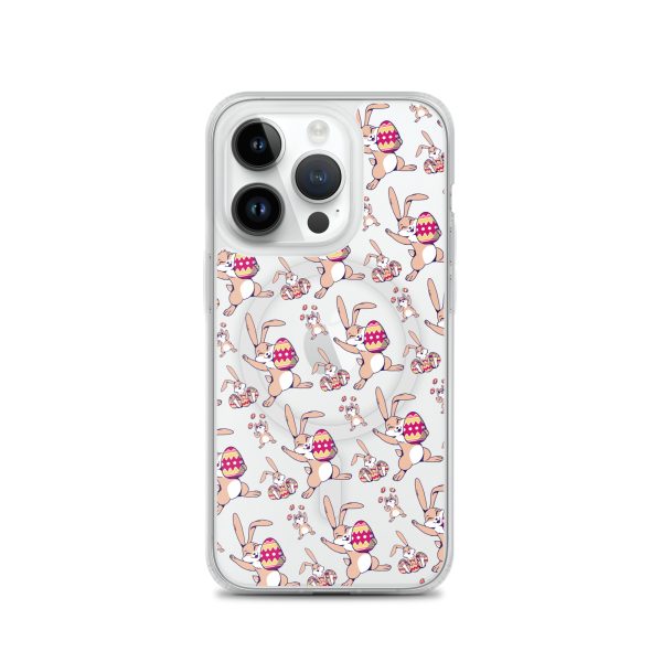 magsafe-clear-case-for-iphone-iphone-14-pro-front-6a53c343979ba.jpg Easter Bunny With Egg iPhone MagSafe Clear Case