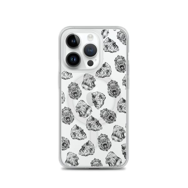 Illustrated Gorilla Seamless iPhone MagSafe Clear Case