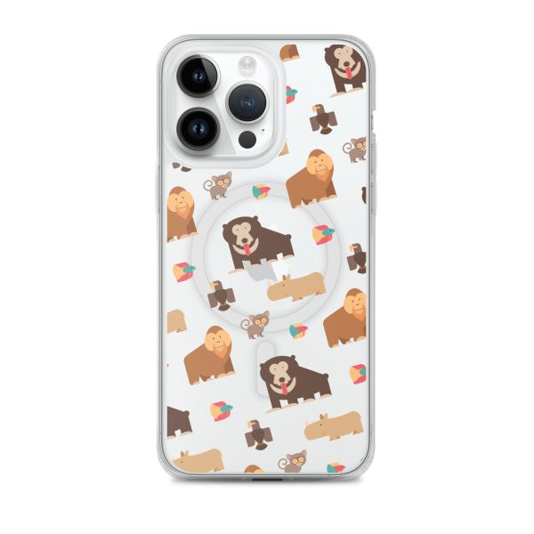 Asian Jungle Animals iPhone MagSafe Clear Case