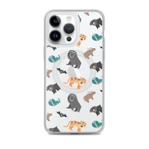 Asian Jungle Animals iPhone MagSafe Clear Case