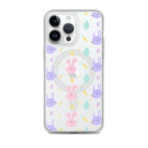 Cute Easter Bunnies iPhone MagSafe Clear Case
